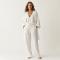 Isabelle | Sleeveless Top, Wide-Leg Pants & Open-Front Vest Three-Piece Set