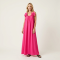 Kayla | Flower-Strap Scoop-Neck Maxi Dress