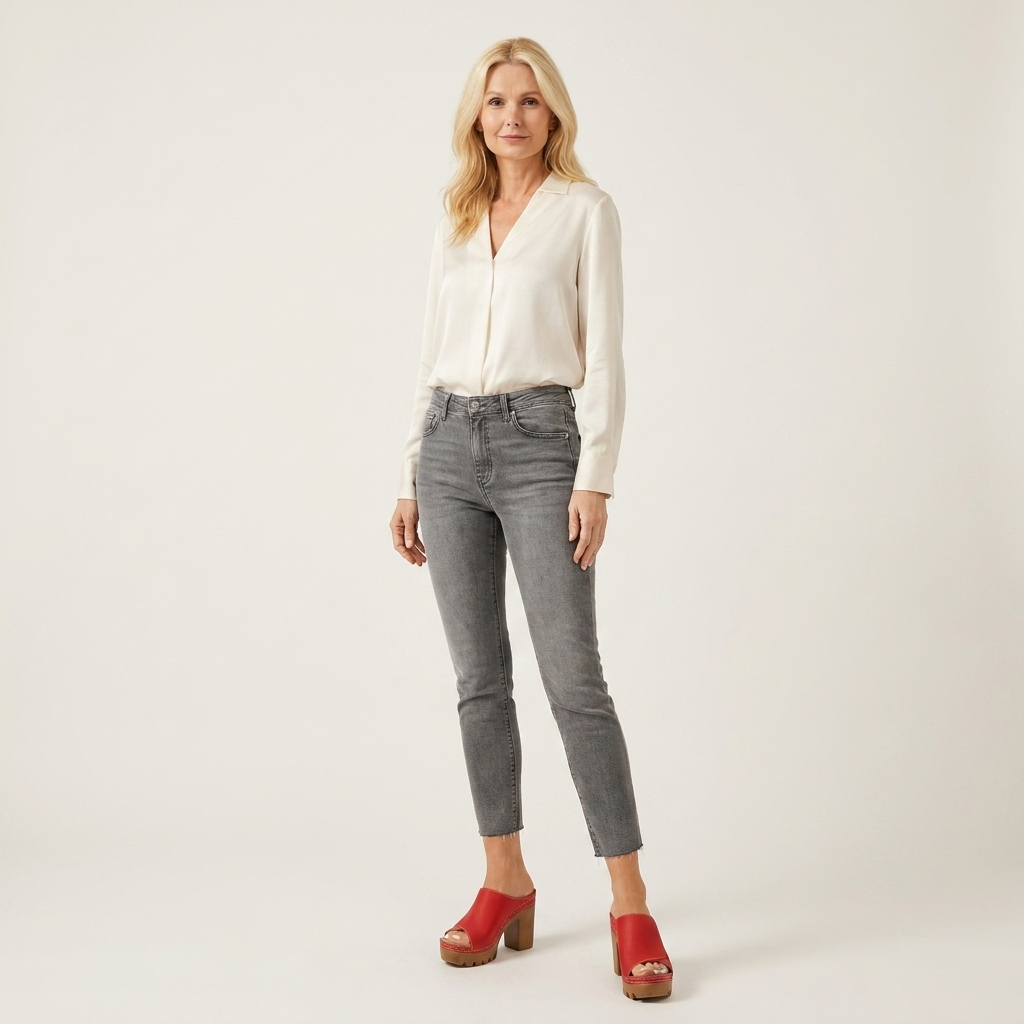 Eviana | Peep-Toe Platform Block Heel Mule Sandal