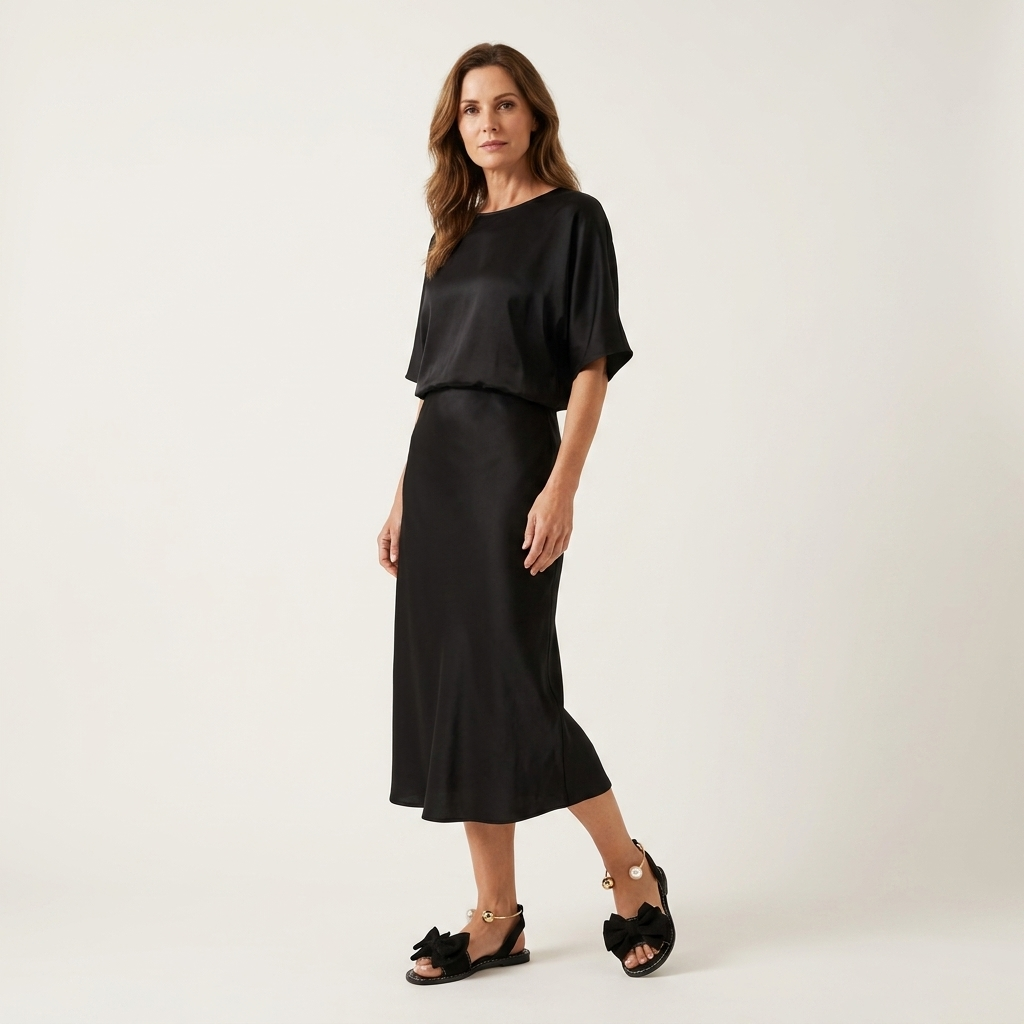 Ivy | Bow & Pearl-Trim Flat Slide Sandal