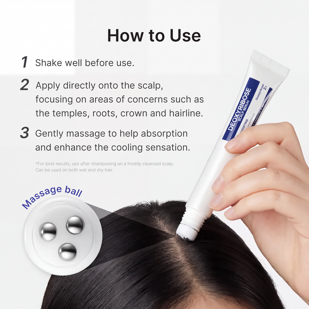 Deoxyribose Scalp Serum with Rosemary and Caffeine for Fuller Hair