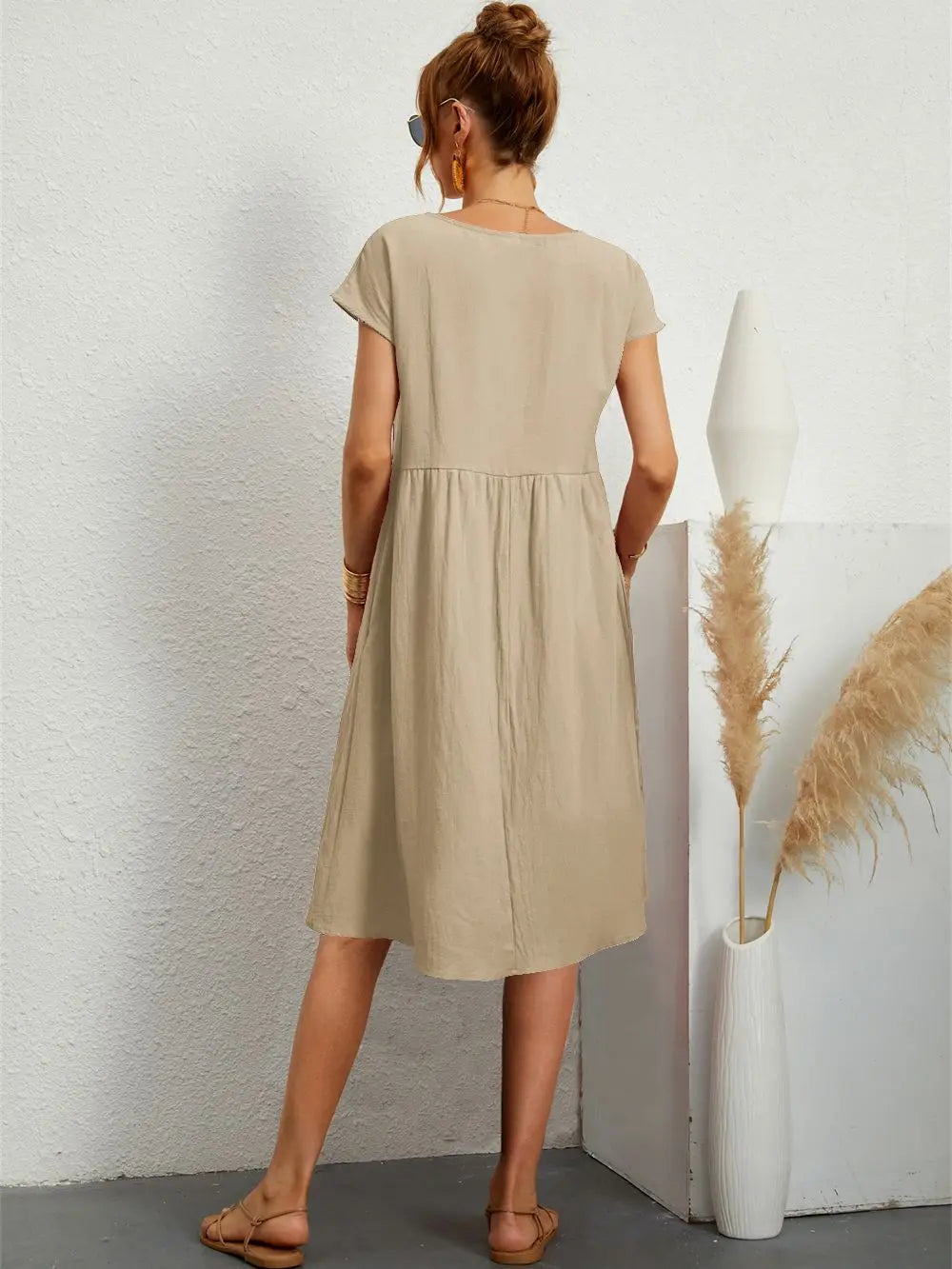 Norah | Women's Casual Dress with Pockets and Short Sleeves