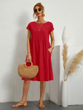 Norah | Women's Casual Dress with Pockets and Short Sleeves