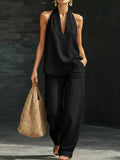 Mary | Comfortable Minimalist Denim Two-Piece Set